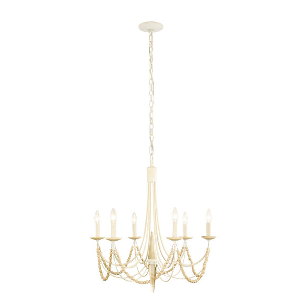 Varaluz - 350C06CW - Six Light Chandelier - Brentwood - Country White from Lighting & Bulbs Unlimited in Charlotte, NC