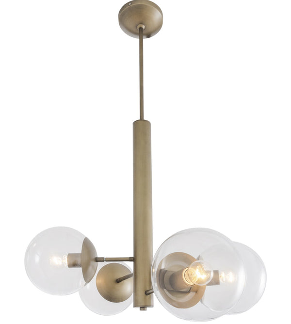 Varaluz - 612700 - Four Light Chandelier - Mid-Century - Antique Brass from Lighting & Bulbs Unlimited in Charlotte, NC