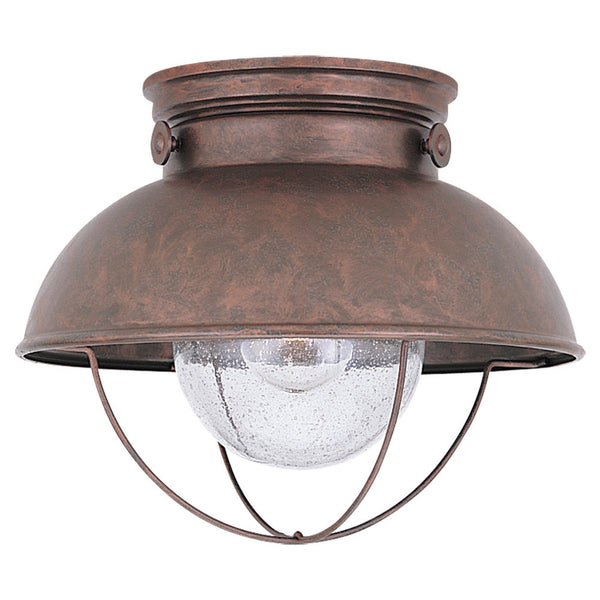 Generation Lighting - 8869-44 - One Light Outdoor Flush Mount - Sebring - Weathered Copper from Lighting & Bulbs Unlimited in Charlotte, NC