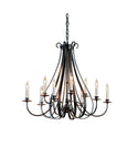 Nine Light Chandelier from the Sweeping Taper Collection by Hubbardton Forge
