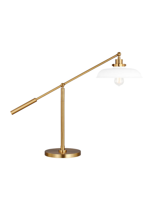 Visual Comfort Studio - CT1111MWTBBS1 - One Light Desk Lamp - Wellfleet - Matte White and Burnished Brass from Lighting & Bulbs Unlimited in Charlotte, NC