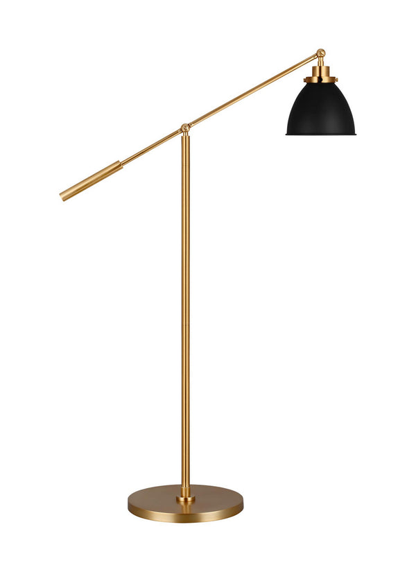 Visual Comfort Studio - CT1131MBKBBS1 - One Light Floor Lamp - Wellfleet - Midnight Black and Burnished Brass from Lighting & Bulbs Unlimited in Charlotte, NC