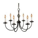 Six Light Chandelier from the Twist Basket Collection by Hubbardton Forge