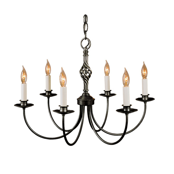 Six Light Chandelier from the Twist Basket Collection by Hubbardton Forge