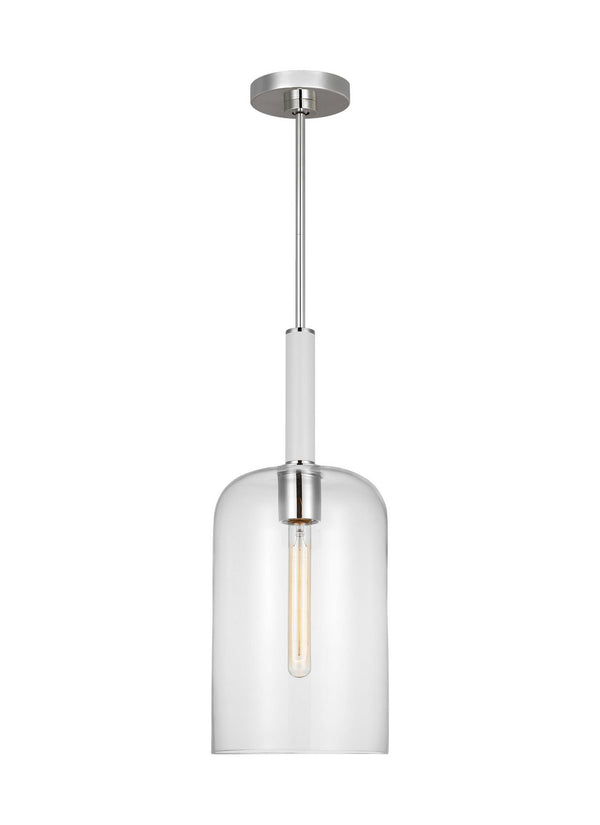 Visual Comfort Studio - KSP1051PNGW - One Light Pendant - Monroe - Polished Nickel from Lighting & Bulbs Unlimited in Charlotte, NC