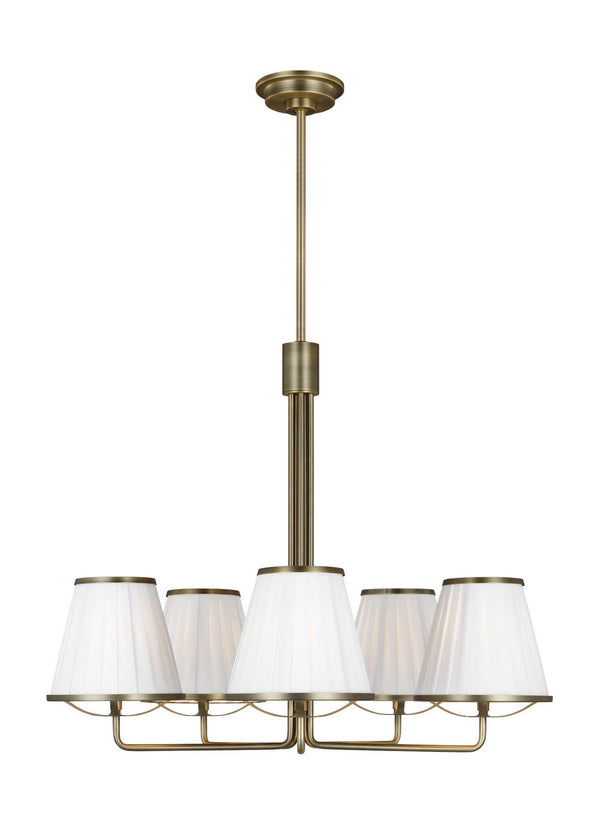 Visual Comfort Studio - LC1185TWB - Five Light Chandelier - Esther - Time Worn Brass from Lighting & Bulbs Unlimited in Charlotte, NC