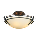 Two Light Semi-Flush Mount from the Presidio Tryne Collection by Hubbardton Forge