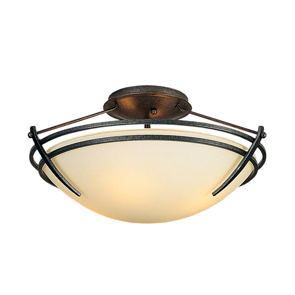 Two Light Semi-Flush Mount from the Presidio Tryne Collection by Hubbardton Forge