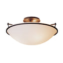 Three Light Semi-Flush Mount from the Plain Collection by Hubbardton Forge