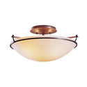 Two Light Semi-Flush Mount from the Plain Collection by Hubbardton Forge