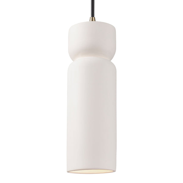 Justice Designs - CER-6510-BIS-ABRS-BKCD - One Light Pendant - Radiance Collection - Bisque from Lighting & Bulbs Unlimited in Charlotte, NC