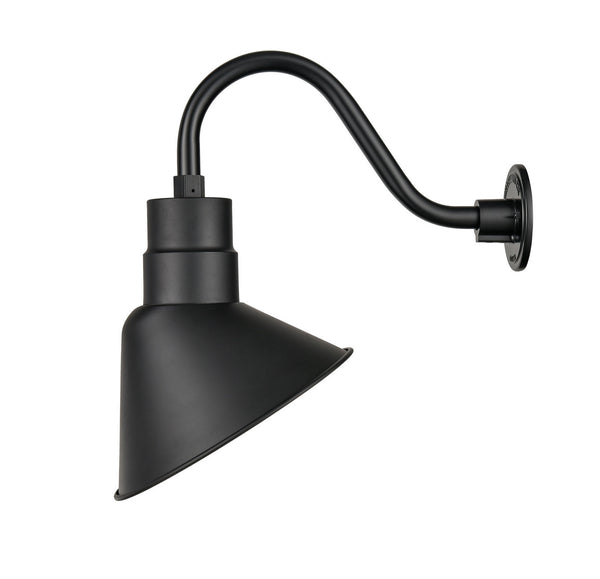 LED Angle Shade from the R Series Collection in Satin Black Finish by Millennium