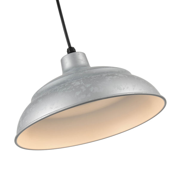 LED Warehouse/Cord Hung from the R Series Collection in Painted Galvanized Finish by Millennium