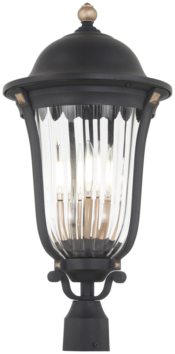 Minka-Lavery - 73239-738 - Four Light Outdoor Post Mount - Peale Street - Sand Coal And Vermeil Gold from Lighting & Bulbs Unlimited in Charlotte, NC