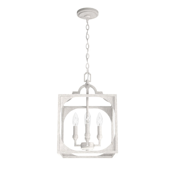 Hunter - 19284 - Four Light Pendant - Highland Hill - Distressed White from Lighting & Bulbs Unlimited in Charlotte, NC