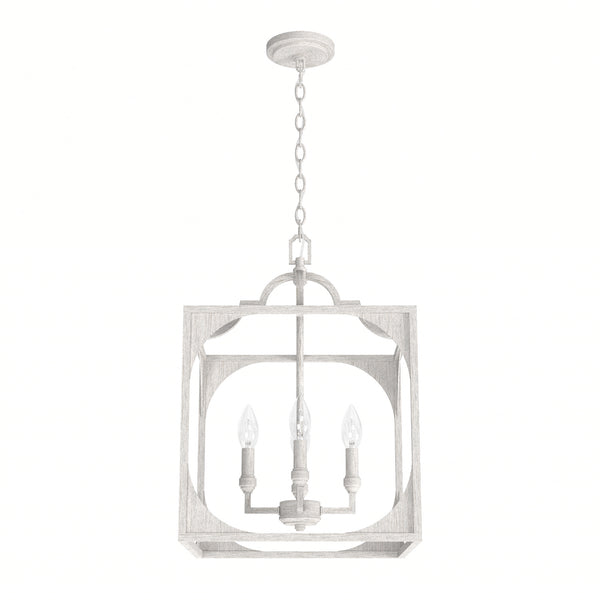 Hunter - 19286 - Four Light Pendant - Highland Hill - Distressed White from Lighting & Bulbs Unlimited in Charlotte, NC