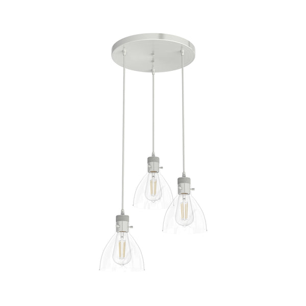 Hunter - 19310 - Three Light Cluster - Van Nuys - Brushed Nickel from Lighting & Bulbs Unlimited in Charlotte, NC