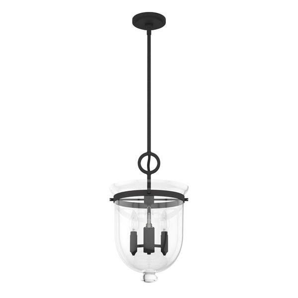 Hunter - 19311 - Three Light Pendant - Belltown - Natural Black Iron from Lighting & Bulbs Unlimited in Charlotte, NC