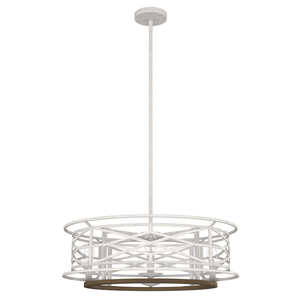 Hunter - 19332 - Four Light Chandelier - Langwood - Distressed White from Lighting & Bulbs Unlimited in Charlotte, NC