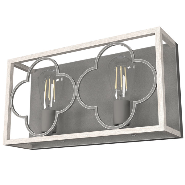 Hunter - 19395 - Two Light Vanity - Gablecrest - Distressed White from Lighting & Bulbs Unlimited in Charlotte, NC