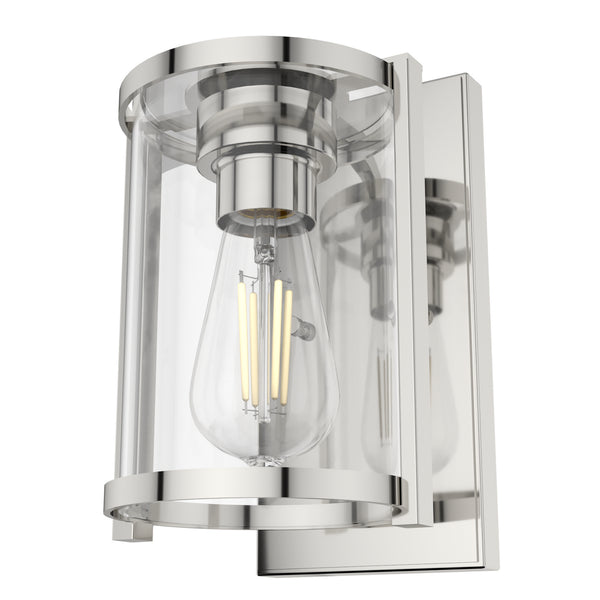 Hunter - 19961 - One Light Wall Sconce - Astwood - Polished Nickel from Lighting & Bulbs Unlimited in Charlotte, NC