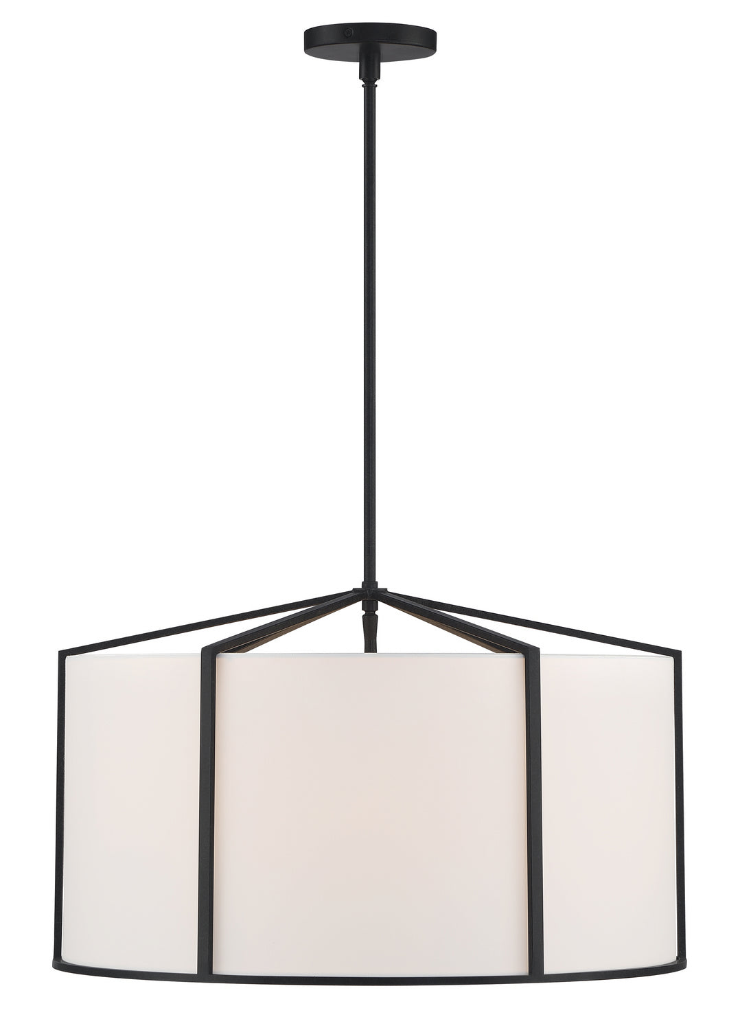 Crystorama - CAR-9206-BK - Six Light Pendant - Carlyn - Black from Lighting & Bulbs Unlimited in Charlotte, NC