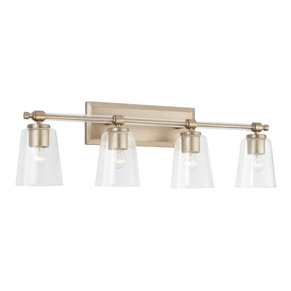 Four Light Vanity from the Breigh Collection in Brushed Champagne Finish by Capital Lighting