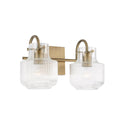 Two Light Vanity from the Nyla Collection in Aged Brass Finish by Capital Lighting