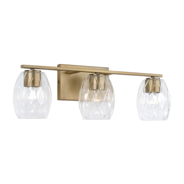 Capital Lighting - 145331AD-525 - Three Light Vanity - Lucas - Aged Brass from Lighting & Bulbs Unlimited in Charlotte, NC