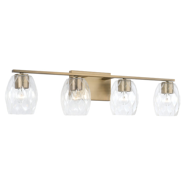 Capital Lighting - 145341AD-525 - Four Light Vanity - Lucas - Aged Brass from Lighting & Bulbs Unlimited in Charlotte, NC