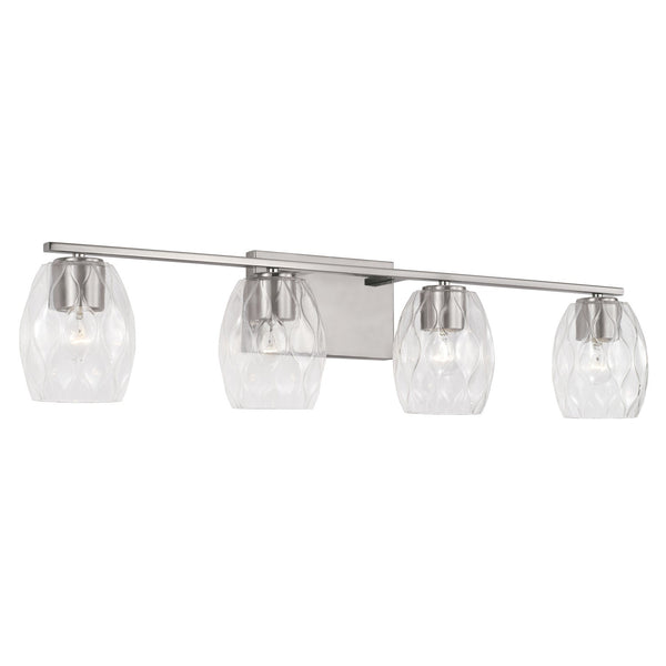 Four Light Vanity from the Lucas Collection in Brushed Nickel Finish by Capital Lighting