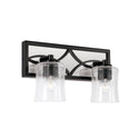 Two Light Vanity from the Avery Collection in Matte Black Finish by Capital Lighting