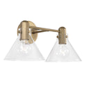 Two Light Vanity from the Greer Collection in Aged Brass Finish by Capital Lighting