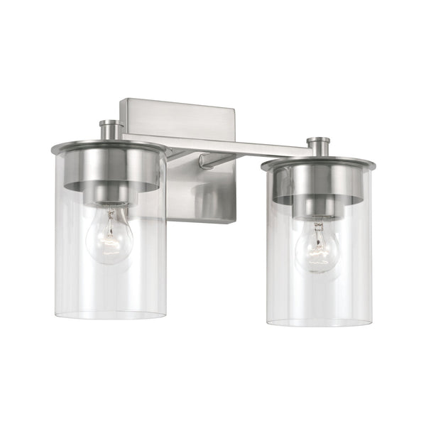 Two Light Vanity from the Mason Collection in Brushed Nickel Finish by Capital Lighting
