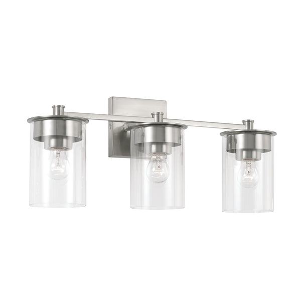 Capital Lighting - 146831BN-532 - Three Light Vanity - Mason - Brushed Nickel from Lighting & Bulbs Unlimited in Charlotte, NC