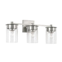 Three Light Vanity from the Mason Collection in Brushed Nickel Finish by Capital Lighting