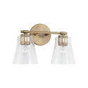 Two Light Vanity from the Baker Collection in Aged Brass Finish by Capital Lighting