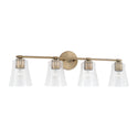 Four Light Vanity from the Baker Collection in Aged Brass Finish by Capital Lighting