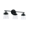 Three Light Vanity from the Madison Collection in Matte Black Finish by Capital Lighting