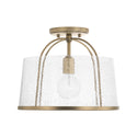 Capital Lighting - 247011AD - One Light Semi-Flush Mount - Madison - Aged Brass from Lighting & Bulbs Unlimited in Charlotte, NC