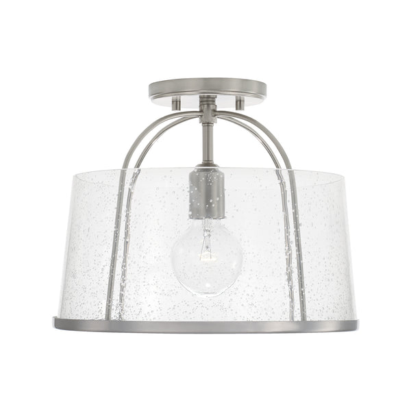 Capital Lighting - 247011BN - One Light Semi-Flush Mount - Madison - Brushed Nickel from Lighting & Bulbs Unlimited in Charlotte, NC