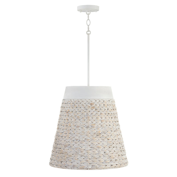 Capital Lighting - 343941HW - Four Light Pendant - Tallulah - Chalk Wash from Lighting & Bulbs Unlimited in Charlotte, NC