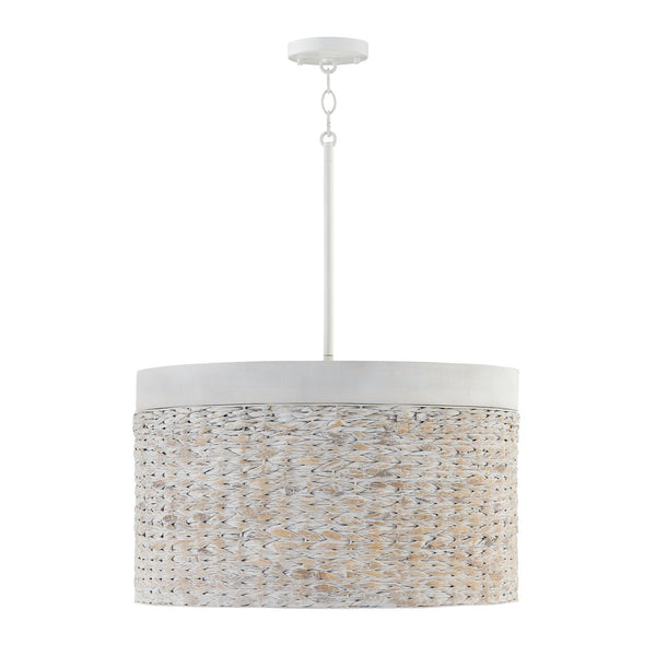 Four Light Pendant from the Tallulah Collection in Chalk Wash Finish by Capital Lighting