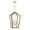 Capital Lighting - 344541NM - Four Light Pendant - Maren - Nordic Wood and Matte Brass from Lighting & Bulbs Unlimited in Charlotte, NC