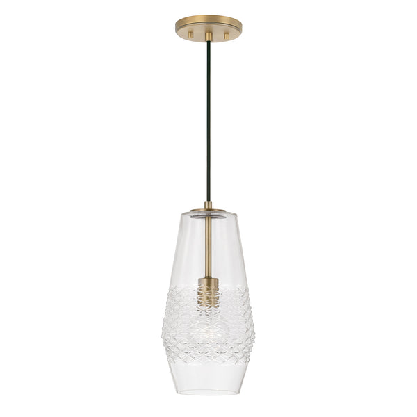 Capital Lighting - 345011AD - One Light Pendant - Dena - Aged Brass from Lighting & Bulbs Unlimited in Charlotte, NC