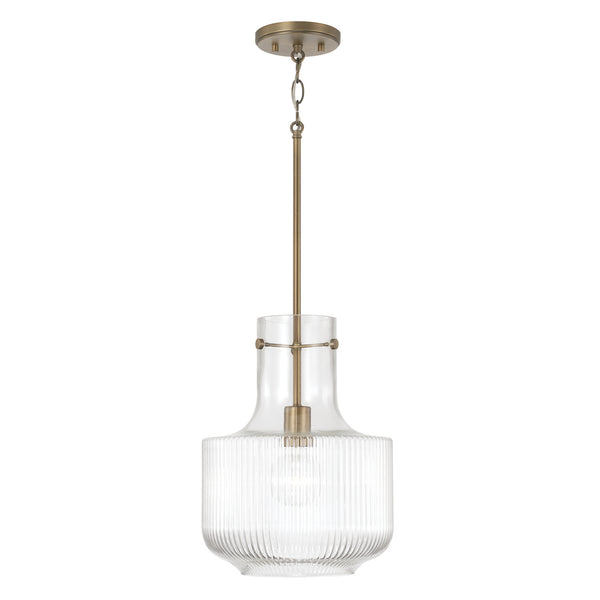 Capital Lighting - 345111AD - One Light Pendant - Nyla - Aged Brass from Lighting & Bulbs Unlimited in Charlotte, NC