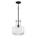 One Light Pendant from the Nyla Collection in Matte Black Finish by Capital Lighting