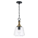 Capital Lighting - 345611KB - One Light Pendant - Amara - Matte Black with Brass from Lighting & Bulbs Unlimited in Charlotte, NC
