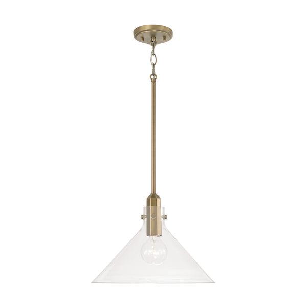 Capital Lighting - 345811AD - One Light Pendant - Greer - Aged Brass from Lighting & Bulbs Unlimited in Charlotte, NC