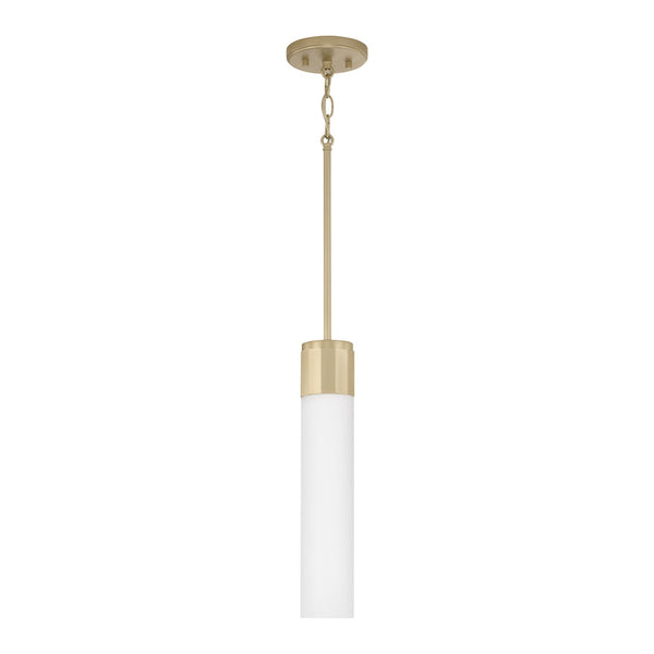 One Light Pendant from the Sutton Collection in Soft Gold Finish by Capital Lighting